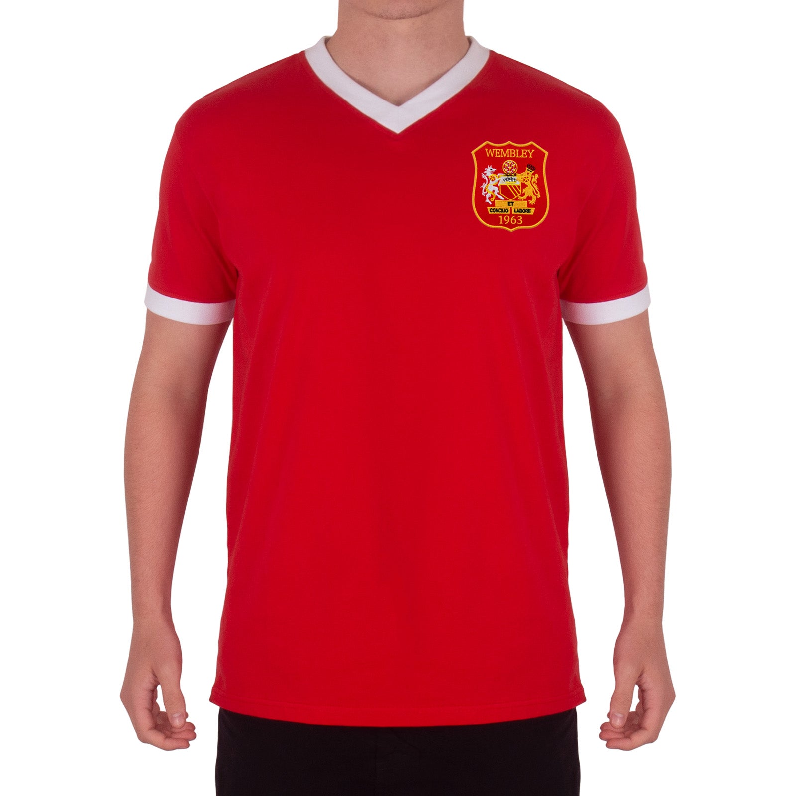 Red V-Neck Wembley 63 Crest