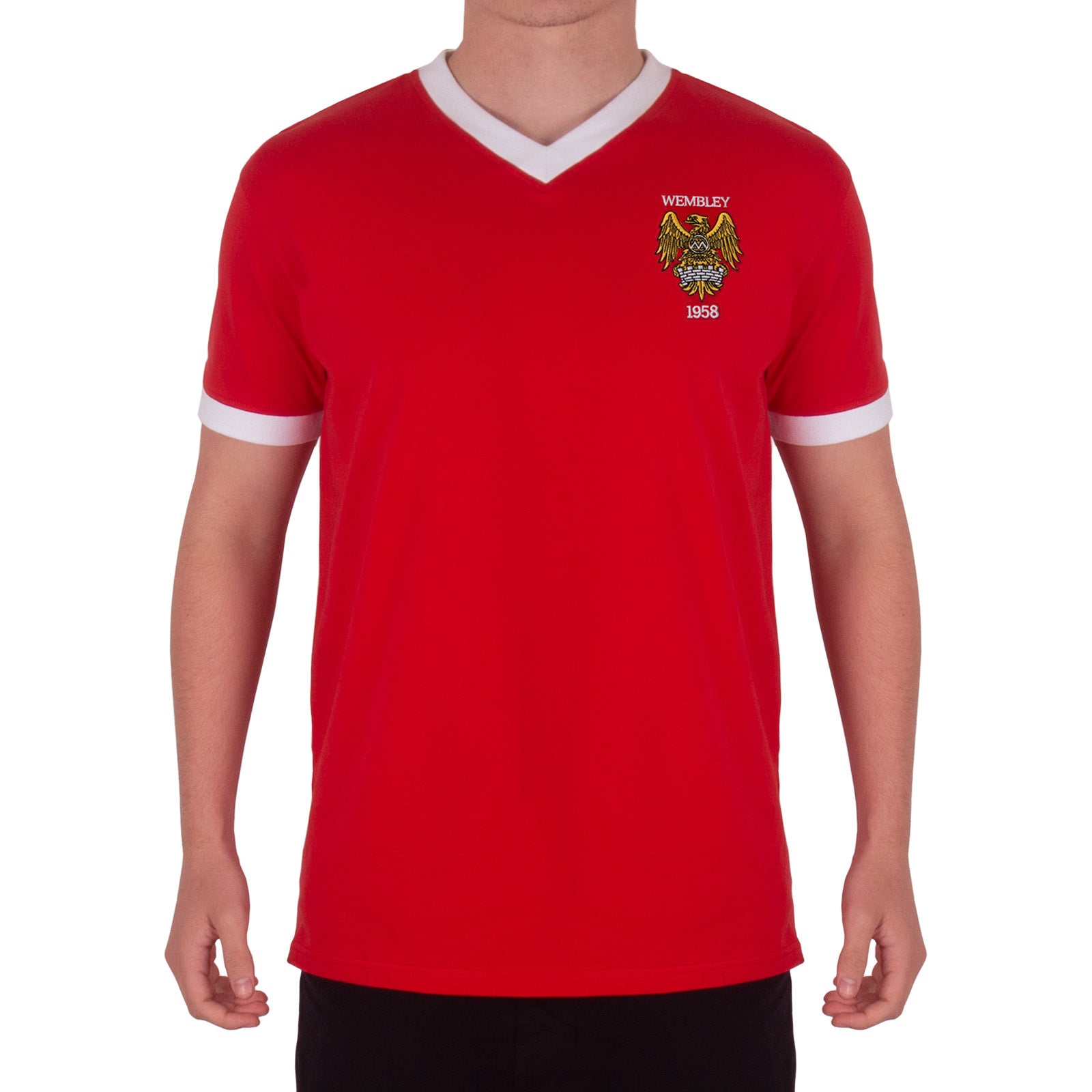 Red V-Neck Wembley 58 Crest