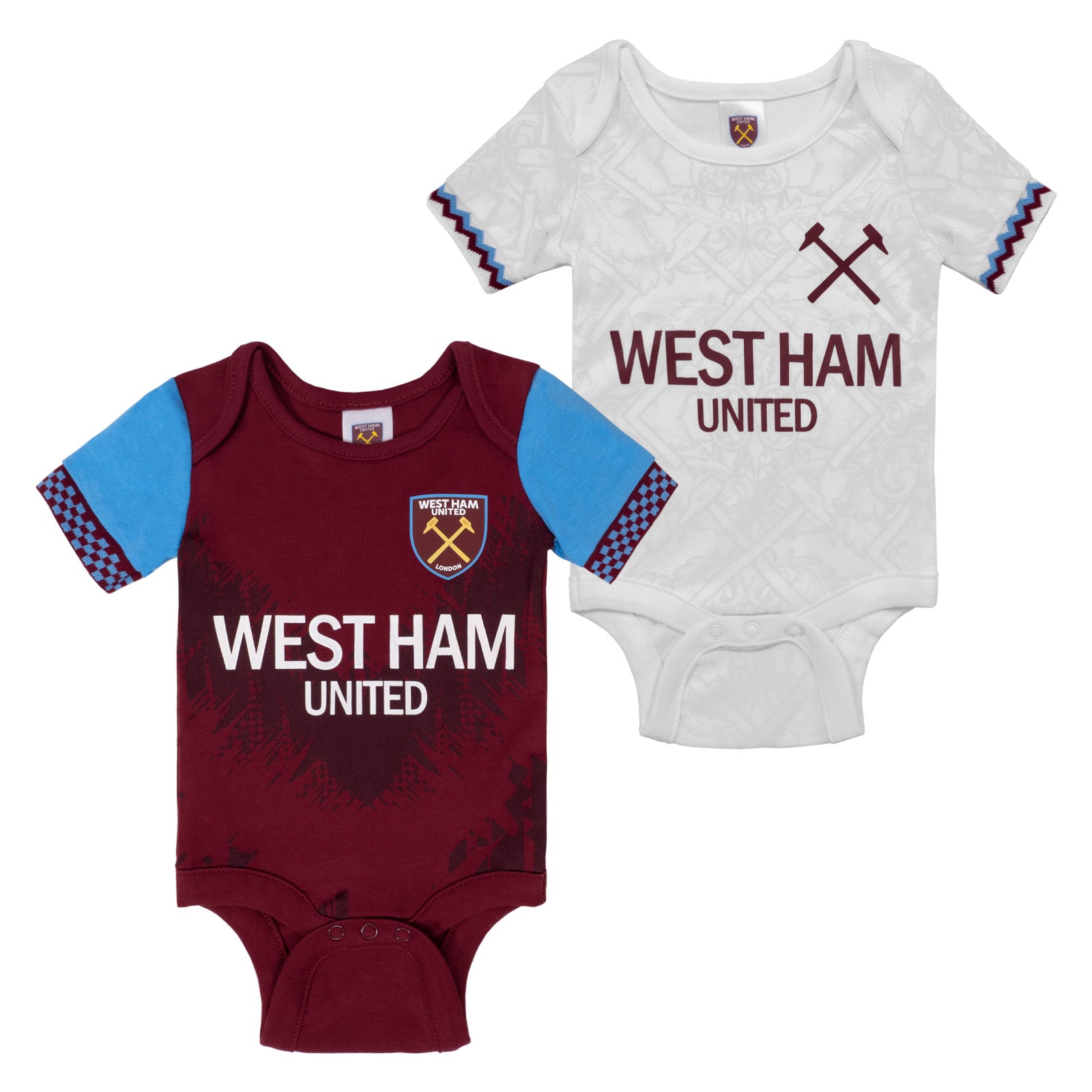 West Ham United FC Baby Bodysuit 2 Pack