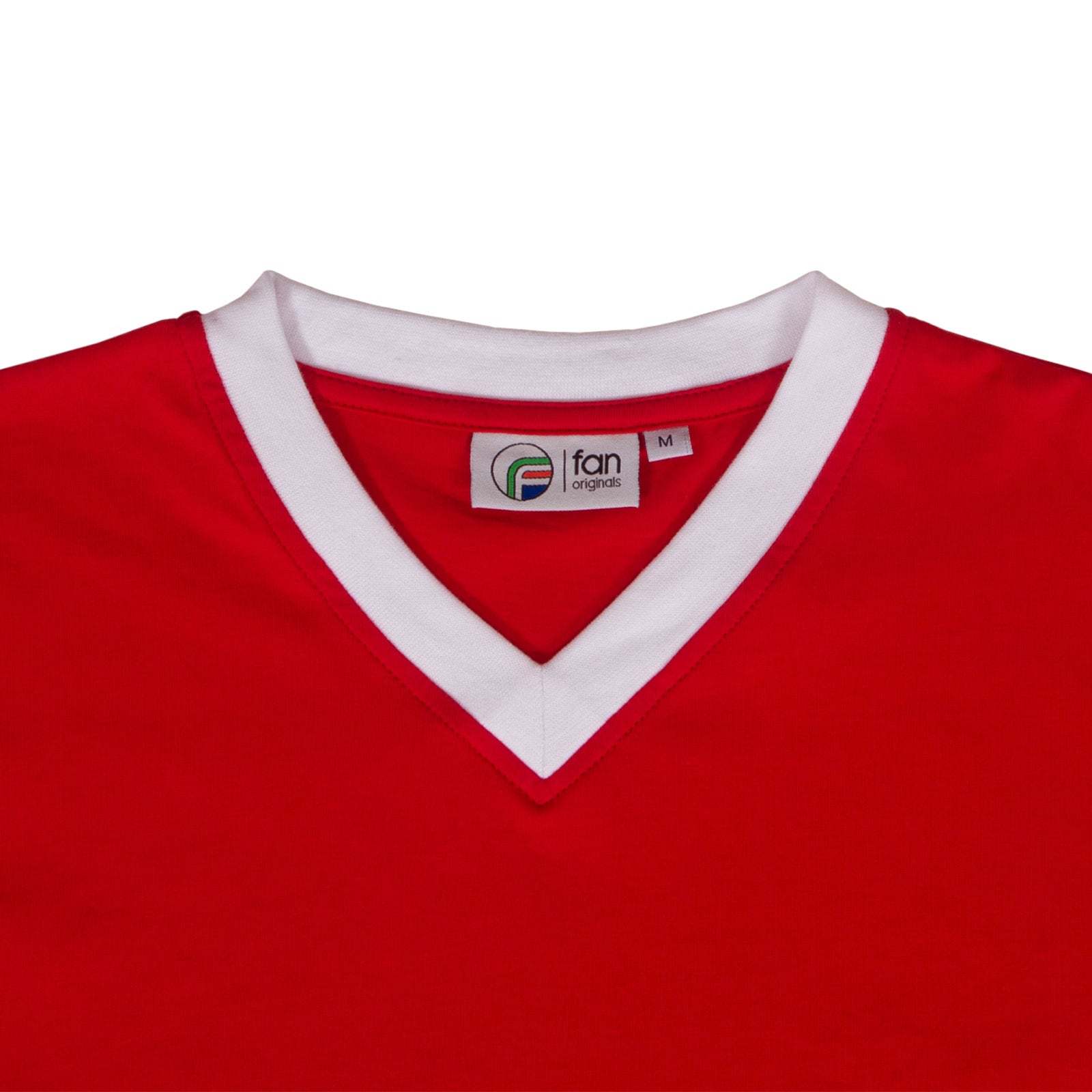 Red V-Neck Manchester Crest