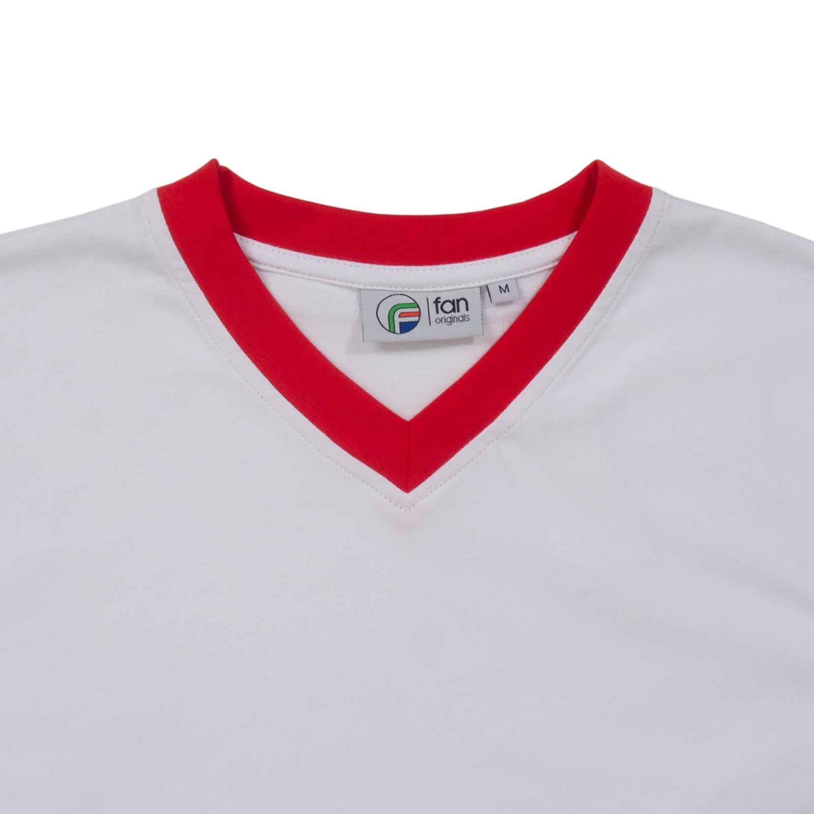 White V-Neck Manchester Crest