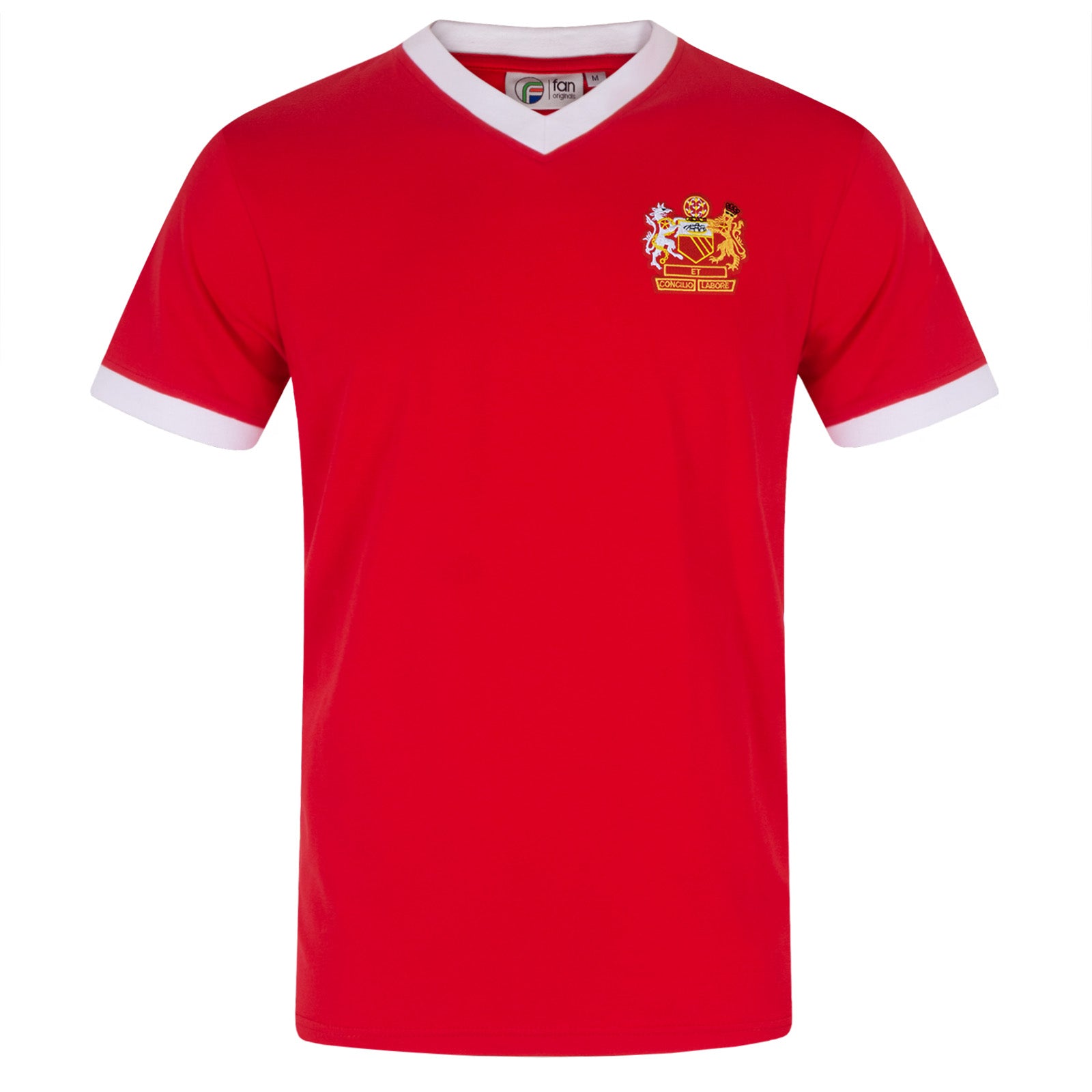 Red V-Neck Manchester Crest