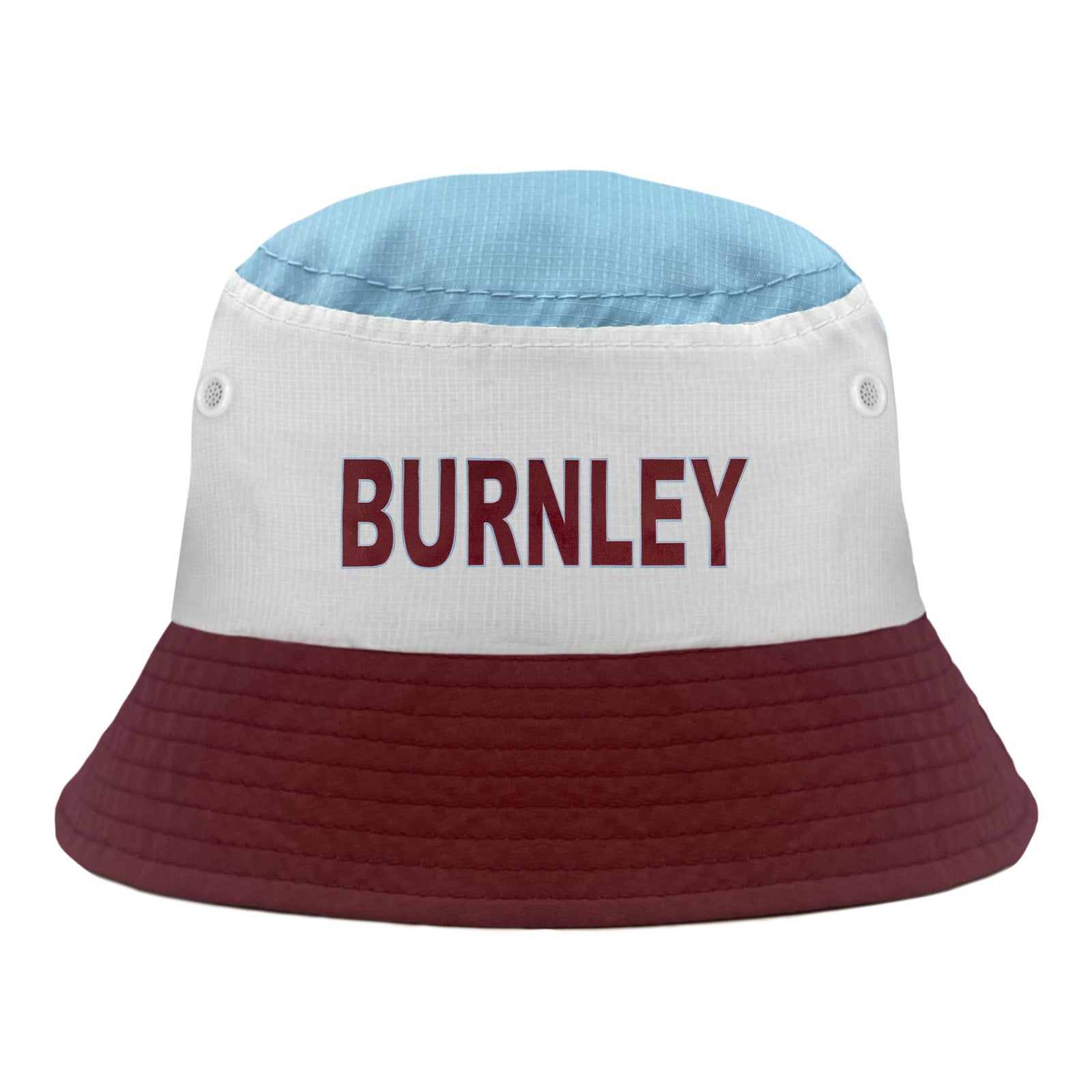 Claret/White/Blue Text