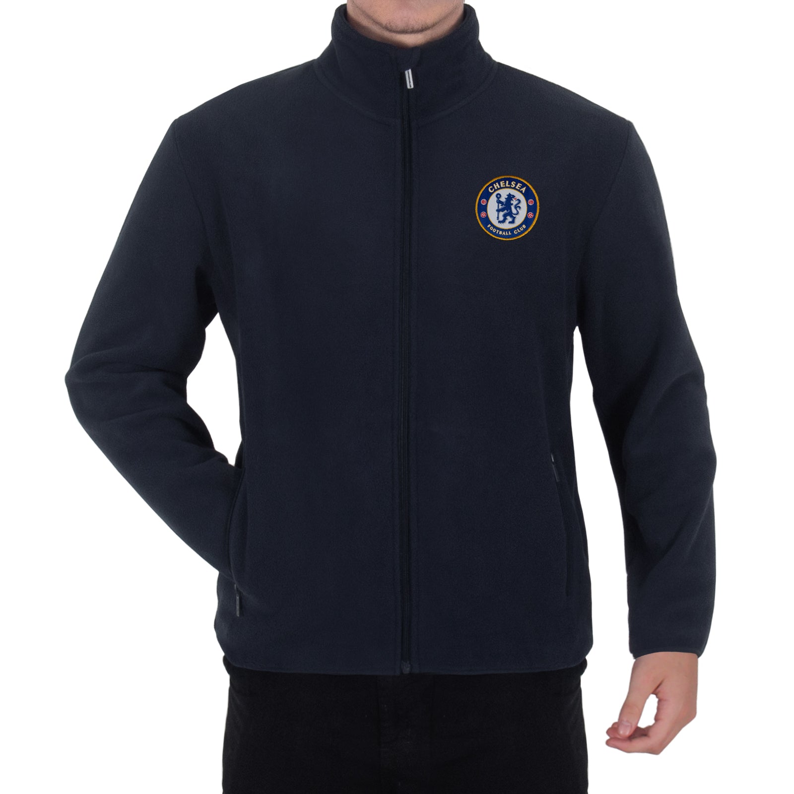 Chelsea FC Adults Fleece Jacket Navy