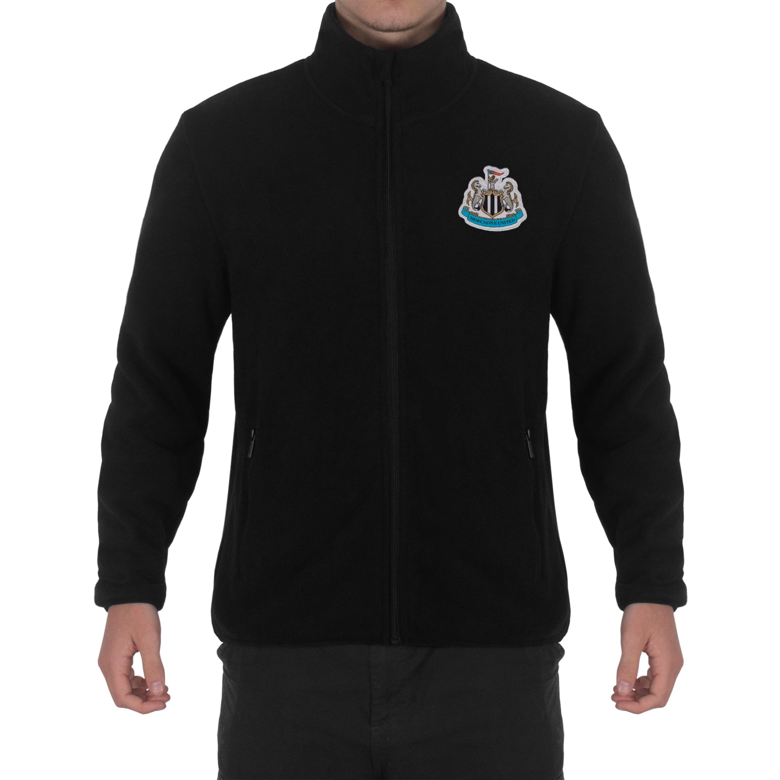 Newcastle United FC Adults Fleece Jacket Black