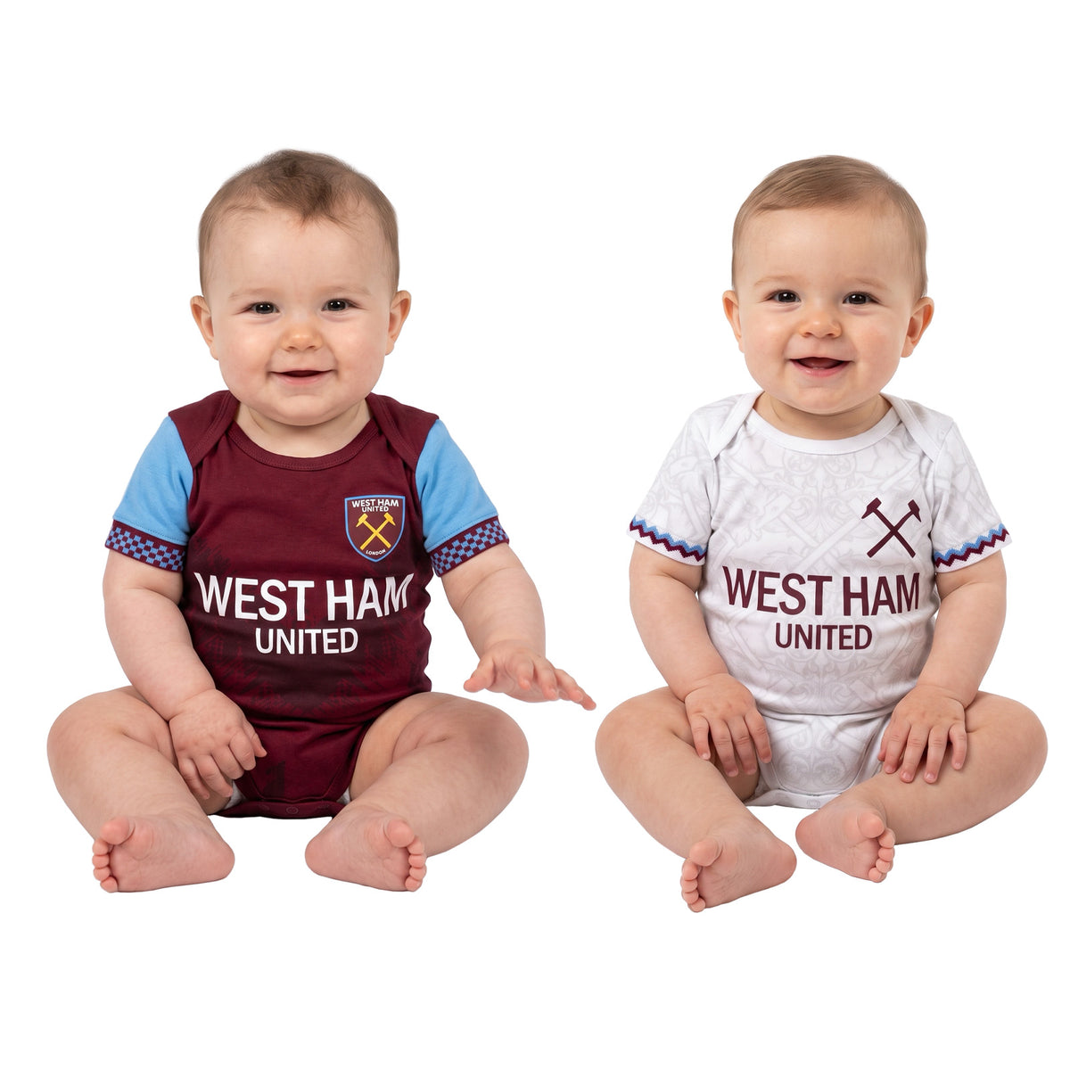 West Ham United FC Baby Bodysuit 2 Pack